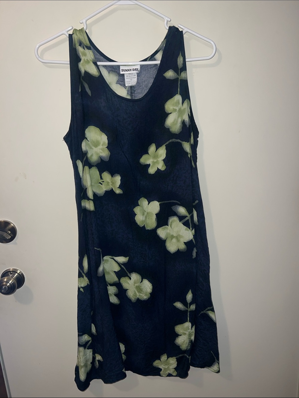 Sunny Day Navy Floral Midi Dress